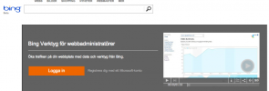 Logga in på Bing Webmaster Tools